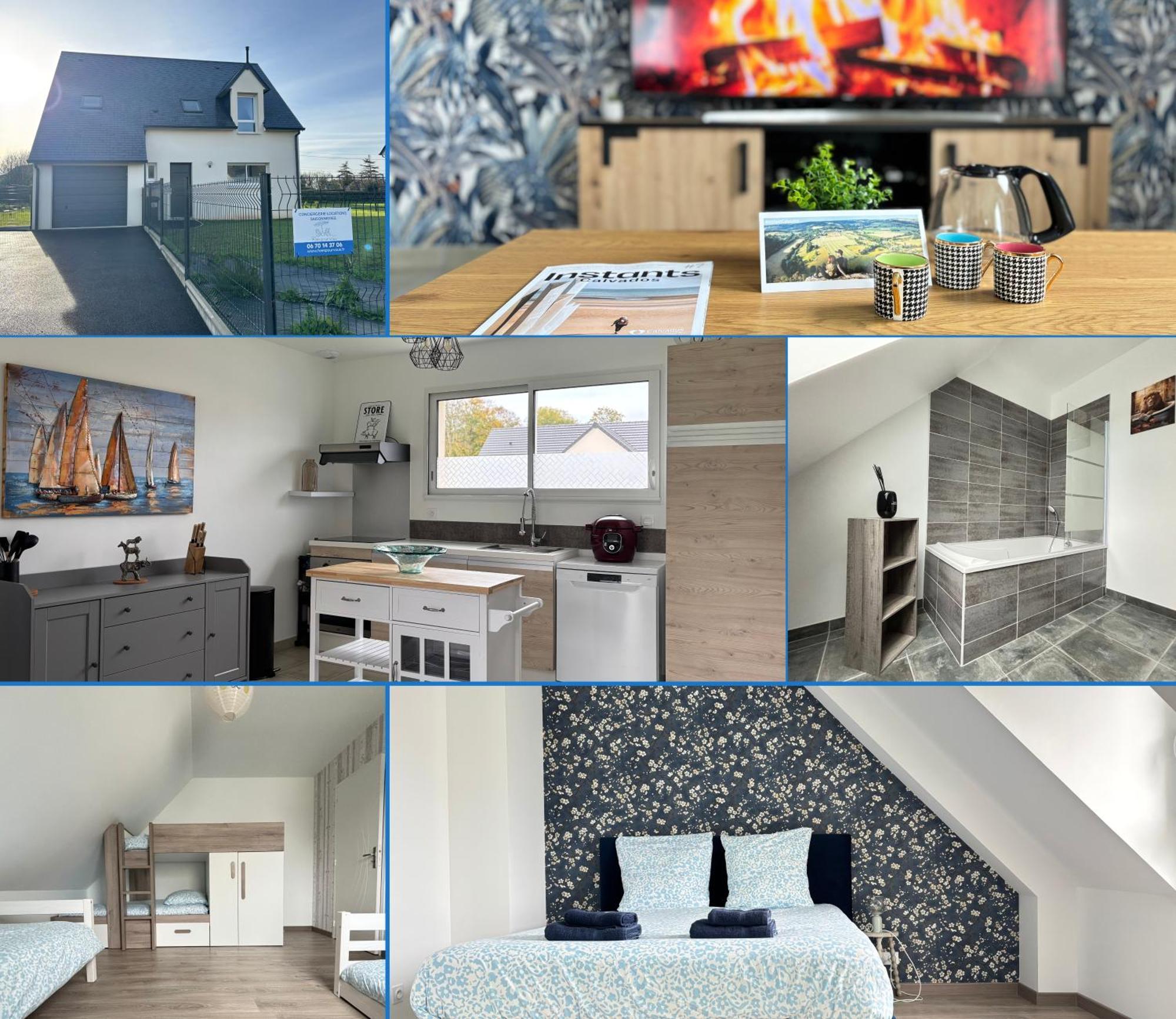 Les Dunes, Maison Neuve 8 P Bien Equipee Jardin Clos, Parking, Garage A 850 M De La Plage Et Centre Bourg, Sur Plages Du Debarquement Pres Arromanches Et Bayeux Asnelles Eksteriør bilde