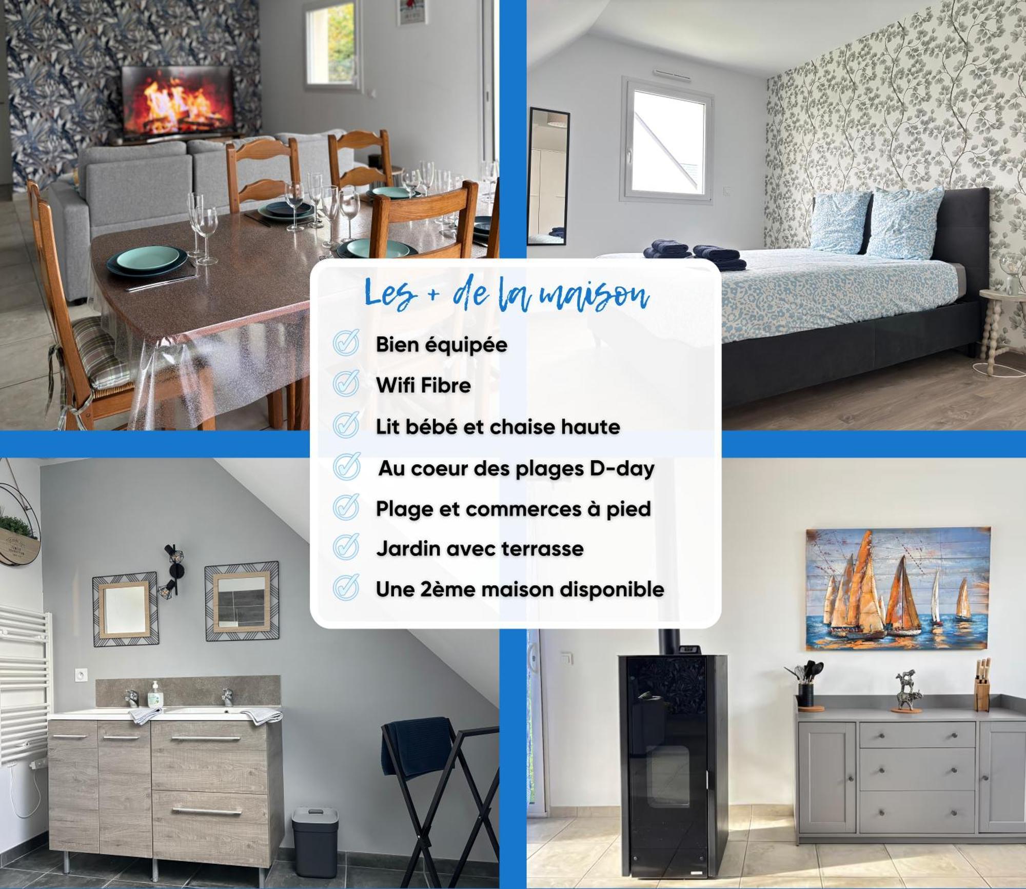 Les Dunes, Maison Neuve 8 P Bien Equipee Jardin Clos, Parking, Garage A 850 M De La Plage Et Centre Bourg, Sur Plages Du Debarquement Pres Arromanches Et Bayeux Asnelles Eksteriør bilde